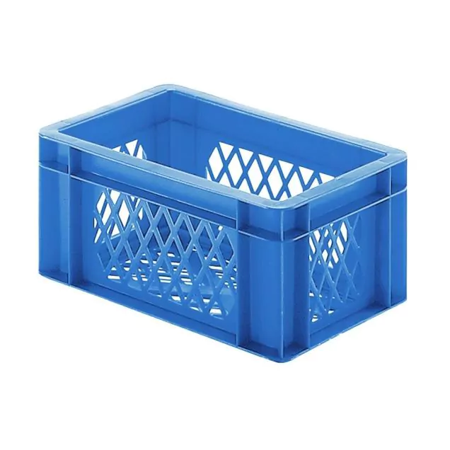 Stapelbare Transportkiste TK2 300x200x145 mm (LxBxH) blau