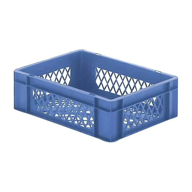 Stapelbare Transportkiste TK2 400x300x120 mm (lxbxh) blau