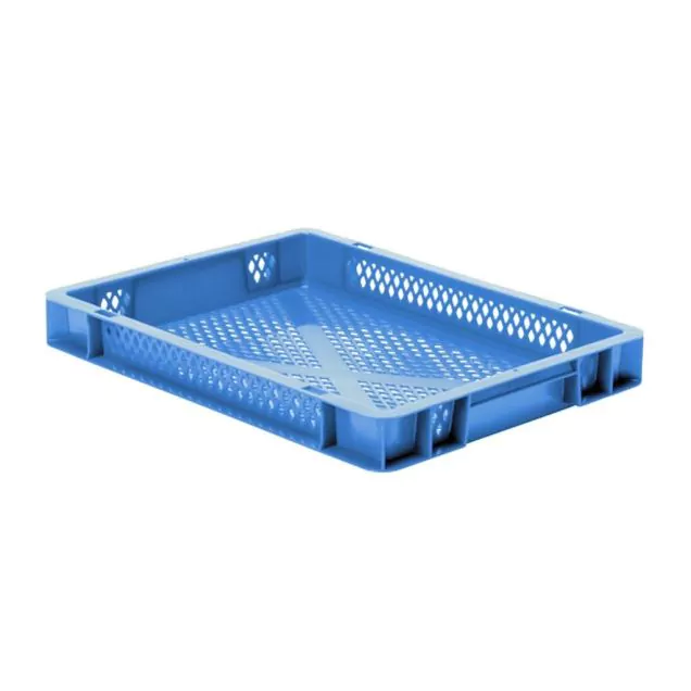 Stapelbare Transportkiste TK2 400x300x50 mm (LxBxH) blau