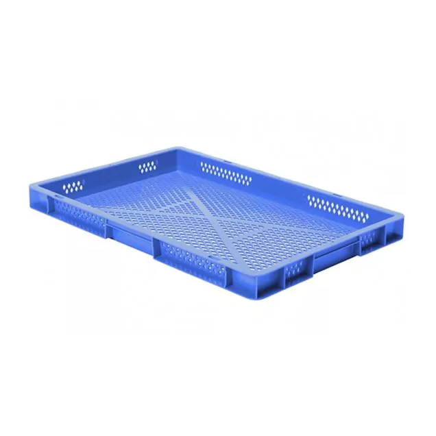 Stapelbare Transportkiste TK2 600x400x50 mm (lxbxh) blau