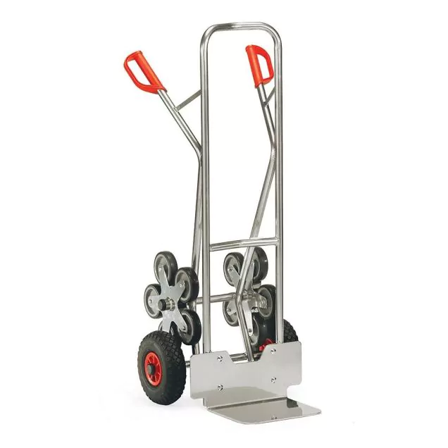 Treppen-Sackkarre Aluminium 200 kg 1300 mm mit 2 fünfarmigen Radsternen
