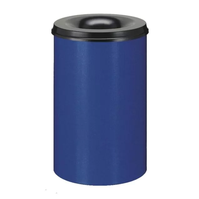 Flammhemmender Papierkorb 110 Liter blau-schwarz
