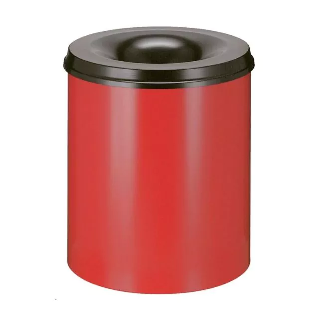 Feuerfester Papierkorb 80 Liter rot-schwarz