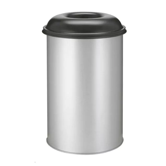 Flammenlöschende Papierbehälter 200 Liter aluminiumgrau-schwarz