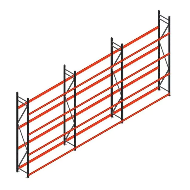 Vorteilsreihe Reifenregal Weitspann AR 3000x6240x500 mm (hxbxt) 4 Ebenen