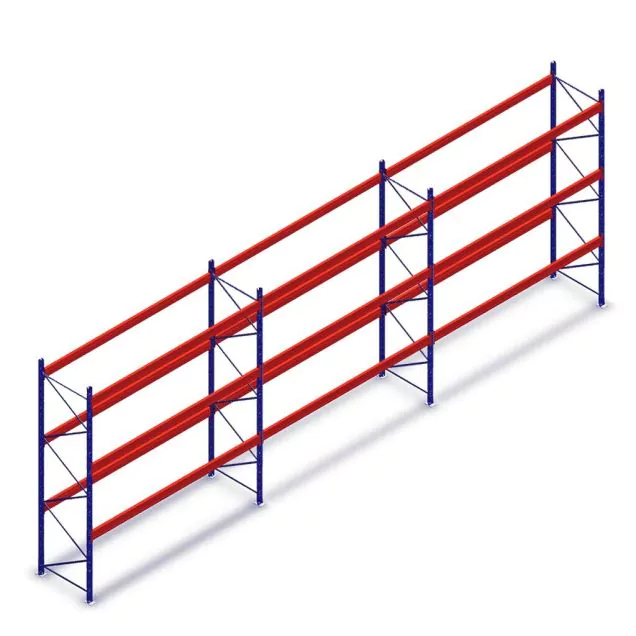 Vorteilsreihe gebrauchte Esmena Palettenregal 4500x11100x1100 mm (hxbxt) 3 Ebenen