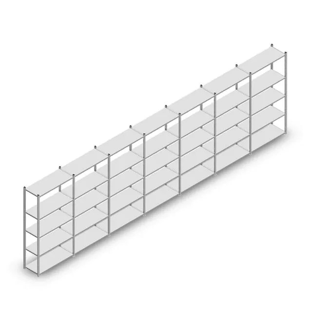 Vorteilsreihe Fachbodenregal Light Duty 2000x7000x400 mm (hxbxt) 5 Ebenen