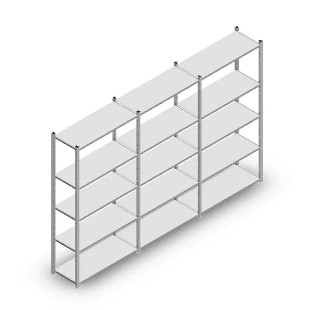 Vorteilsreihe Fachbodenregal Medium Duty 2000x3000x400 mm (hxbxt) 5 Ebenen verzinkt