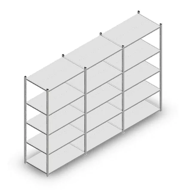 Vorteilsreihe Fachbodenregal Medium Duty 2000x3000x600 mm (hxbxt) 5 Ebenen verzinkt