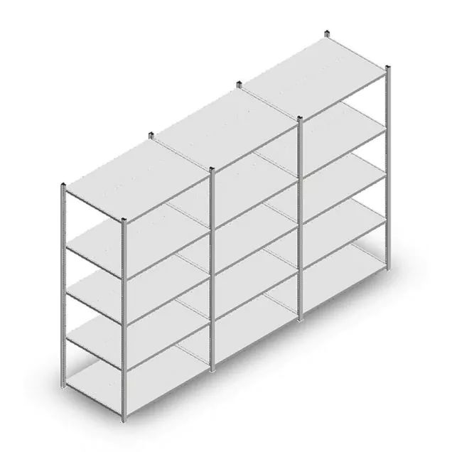 Vorteilsreihe Fachbodenregal Medium Duty 2000x3000x700 mm (hxbxt) 5 Ebenen verzinkt