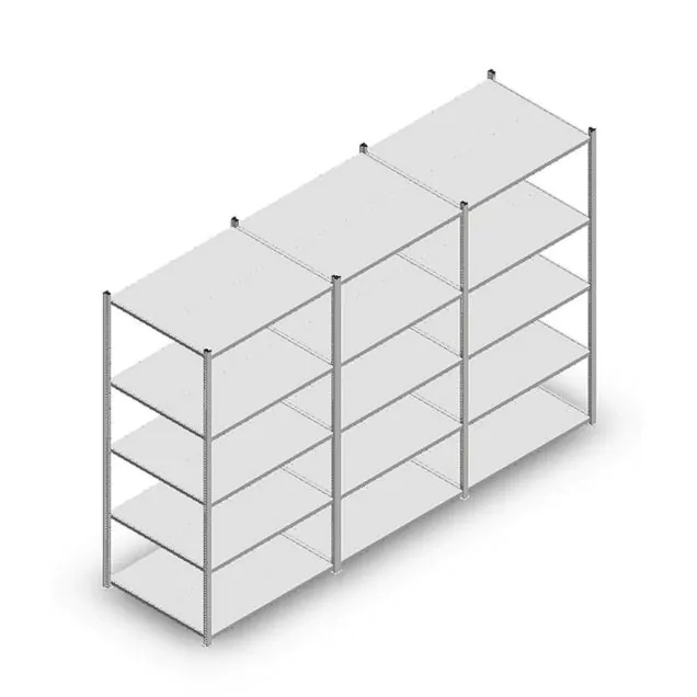 Vorteilsreihe Fachbodenregal Medium Duty 2000x3000x800 mm (hxbxt) 5 Ebenen verzinkt