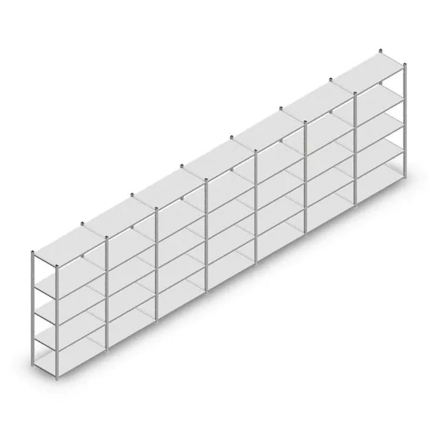 Vorteilsreihe Fachbodenregal Medium Duty 2000x7000x500 mm (hxbxt) 5 Ebenen verzinkt