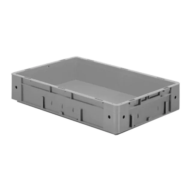 Schwere stapelbare Transportkiste VTK0 600x400x120 mm (LxBxH) grau