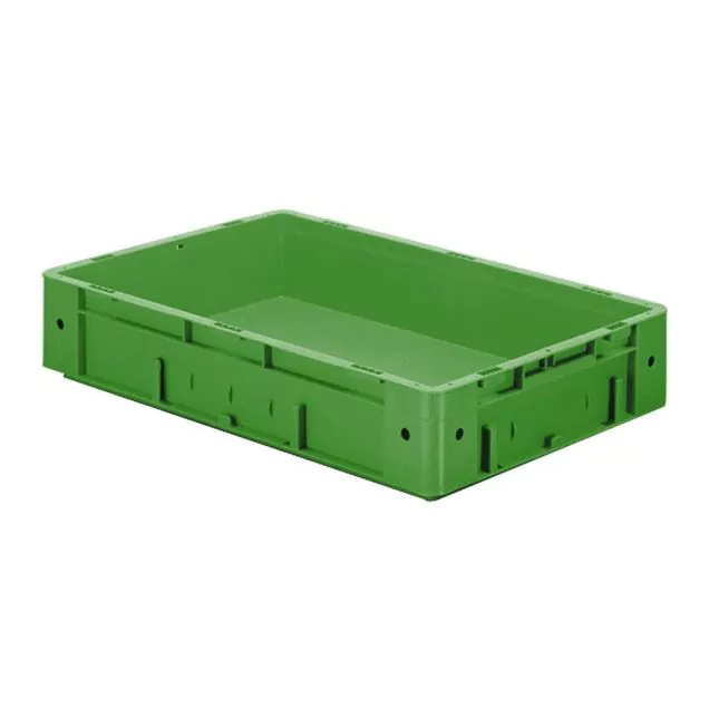 Schwere stapelbare Transportkiste VTK0 600x400x120 mm (LxBxH) grün