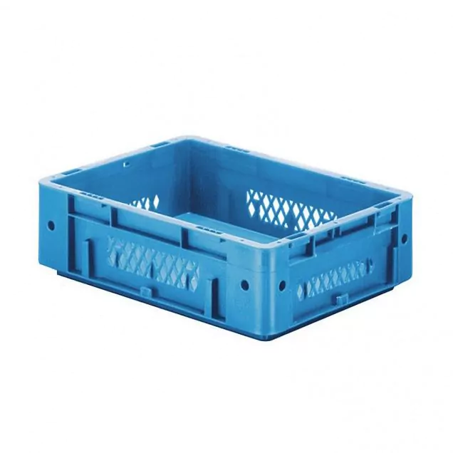 Schwere stapelbare Transportkiste VTK1 400x300x120 mm (LxBxH) blau