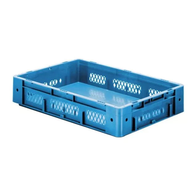 Schwere stapelbare Transportkiste VTK1 600x400x120 mm (LxBxH) blau
