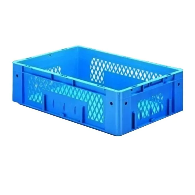 Schwere stapelbare Transportkiste VTK1 600x400x175 mm (lxbxh) blau