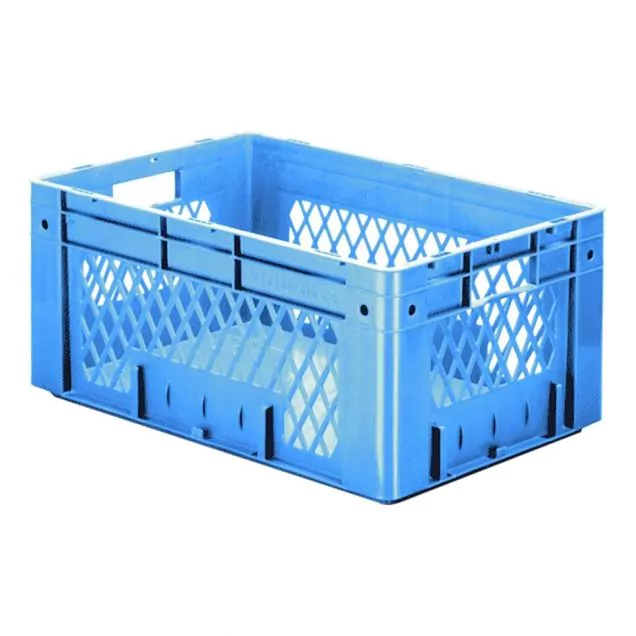 Schwere stapelbare Transportkiste VTK1 600x400x270 mm (lxbxh) blau
