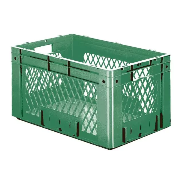 Schwere stapelbare Transportkiste VTK1 600x400x320 mm (LxBxH) grün