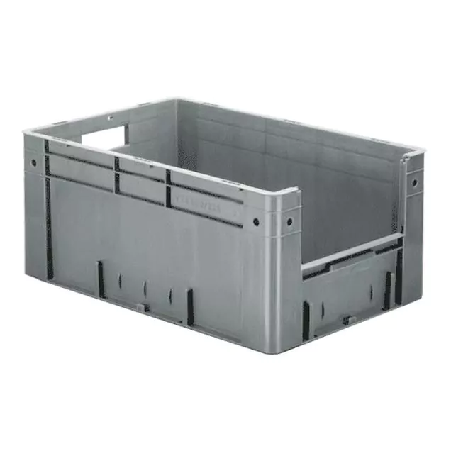 Schwere stapelbare Transportkiste VTK4 600x400x270 mm (lxbxh) grau