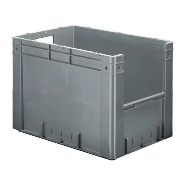 Schwere stapelbare Transportkiste VTK4 600x400x420 mm (LxBxH) grau