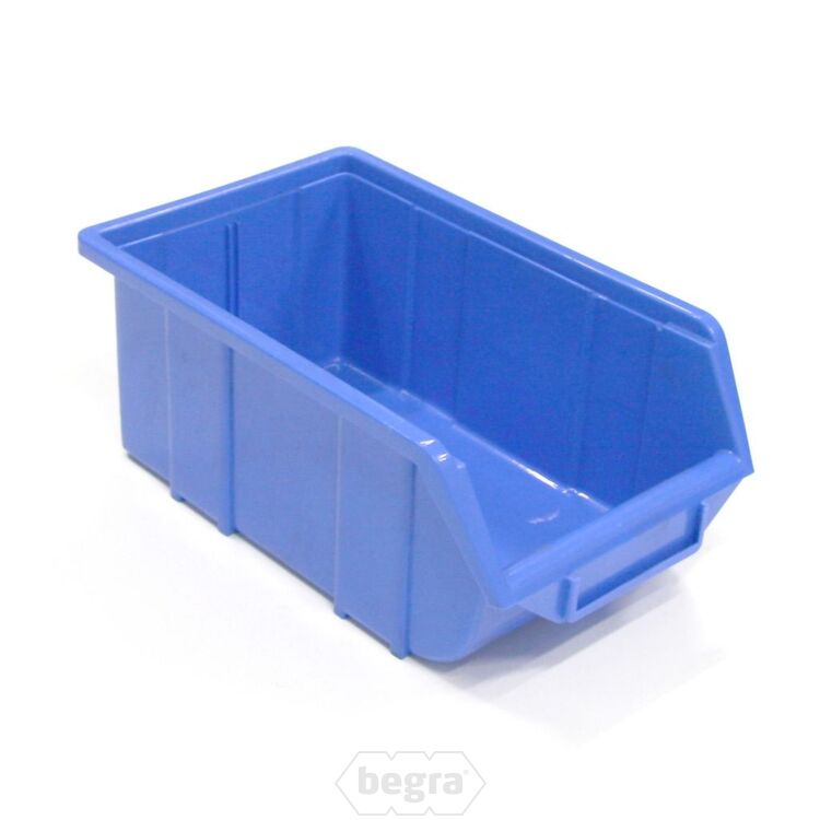 Sichtlagerkästen, Stapelboxen, Lagerboxen Kunststoff T2, 355x220x150 blau