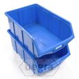 Sichtlagerkästen, Stapelboxen, Lagerboxen Kunststoff T1, 515x330x200 blau