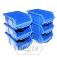 Sichtlagerkästen, Stapelboxen, Lagerboxen Kunststoff T4, 170x110x75 blau