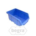 Sichtlagerkästen, Stapelboxen, Lagerboxen Kunststoff T4, 170x110x75 blau
